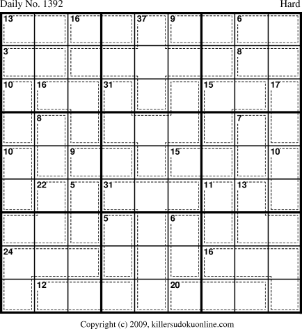 Killer Sudoku for 10/15/2009
