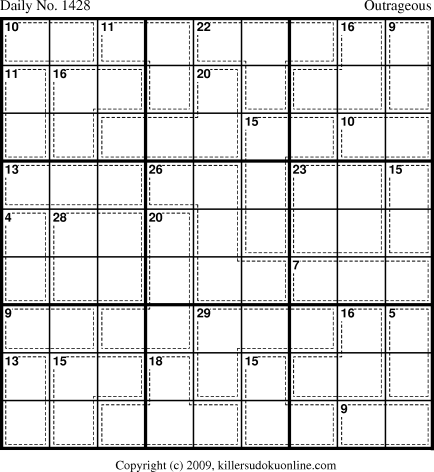 Killer Sudoku for 11/15/2009