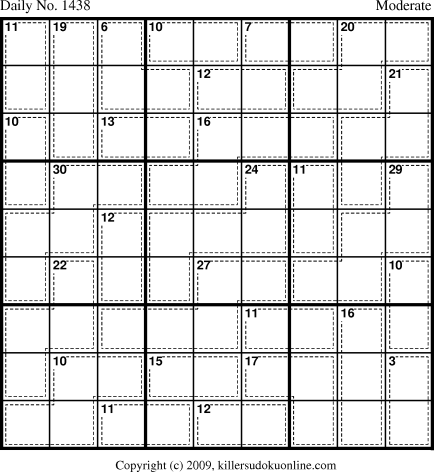 Killer Sudoku for 11/25/2009