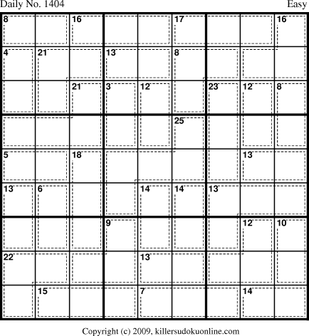 Killer Sudoku for 10/27/2009