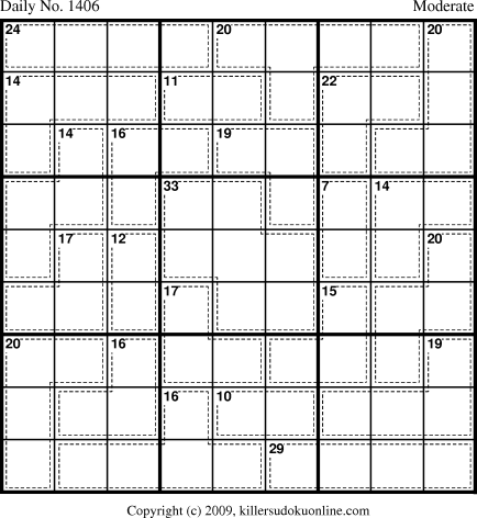 Killer Sudoku for 10/29/2009