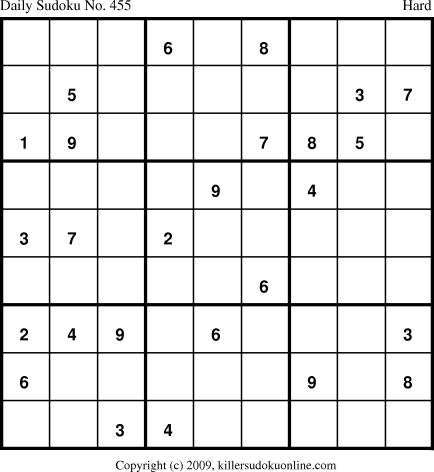Killer Sudoku for 6/6/2009