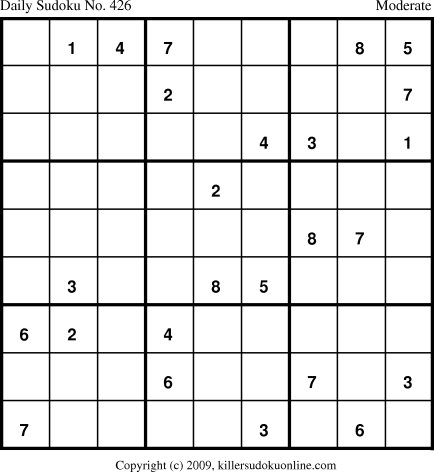 Killer Sudoku for 5/8/2009