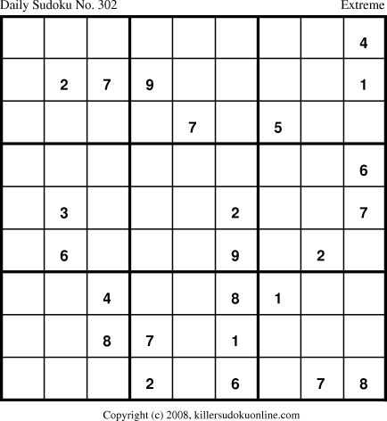 Killer Sudoku for 1/4/2009