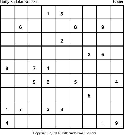 Killer Sudoku for 4/1/2009