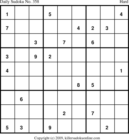 Killer Sudoku for 3/1/2009