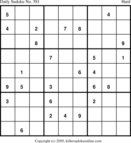 Killer Sudoku for 10/10/2009
