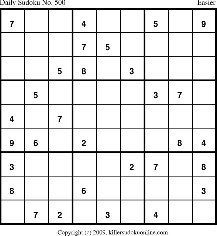 Killer Sudoku for 7/21/2009