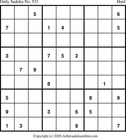 Killer Sudoku for 8/23/2009