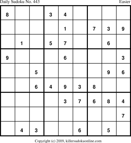 Killer Sudoku for 5/25/2009