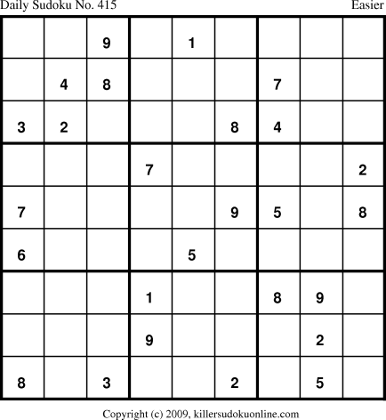 Killer Sudoku for 4/27/2009