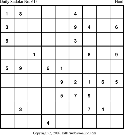 Killer Sudoku for 11/6/2009