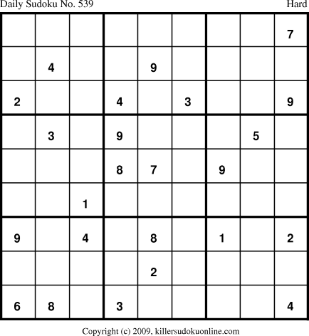 Killer Sudoku for 8/29/2009