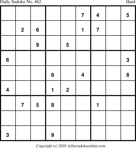 Killer Sudoku for 6/13/2009