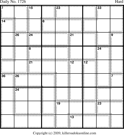Killer Sudoku for 9/9/2010