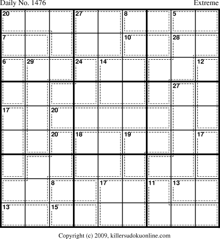 Killer Sudoku for 1/2/2010