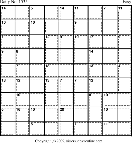 Killer Sudoku for 3/2/2010