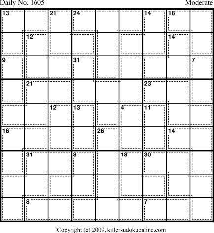 Killer Sudoku for 5/11/2010