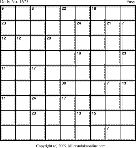 Killer Sudoku for 7/20/2010