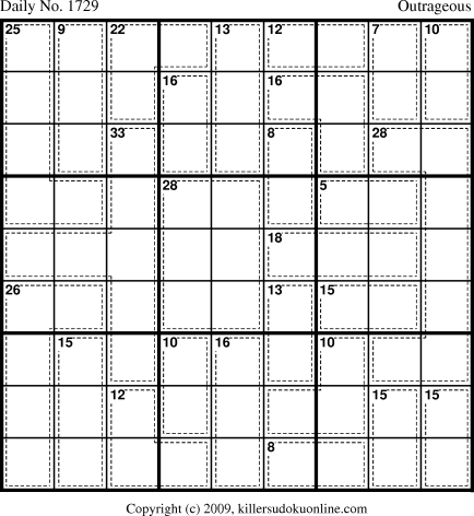 Killer Sudoku for 9/12/2010