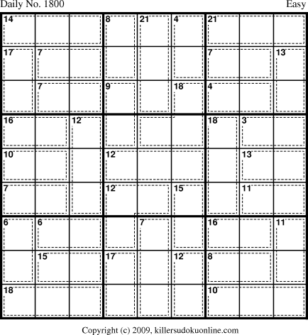 Killer Sudoku for 11/22/2010