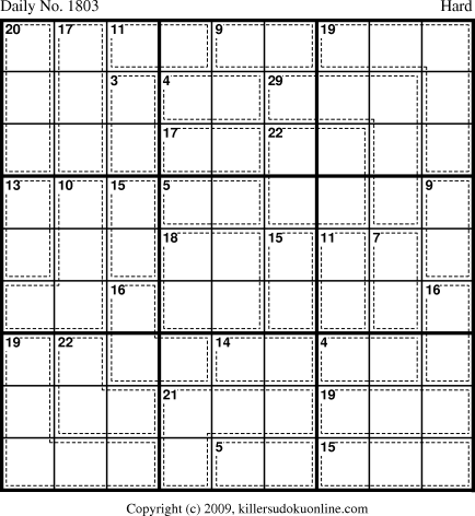 Killer Sudoku for 11/25/2010