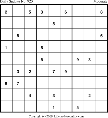 Killer Sudoku for 9/9/2010