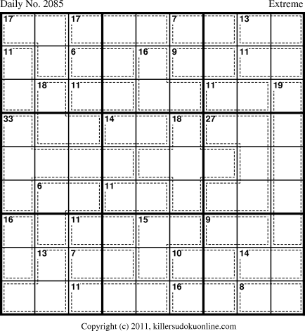 Killer Sudoku for 9/3/2011
