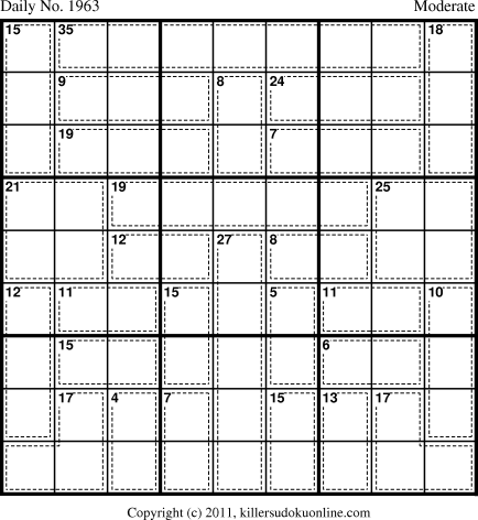 Killer Sudoku for 5/4/2011