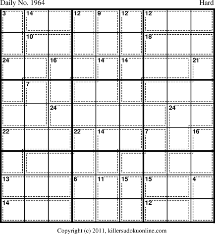 Killer Sudoku for 5/5/2011