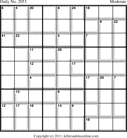 Killer Sudoku for 8/2/2011