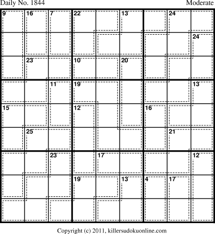 Killer Sudoku for 1/5/2011