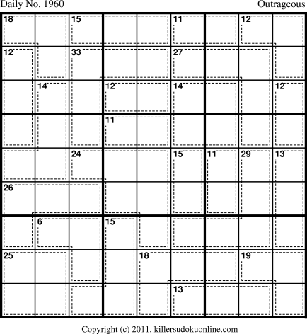 Killer Sudoku for 5/1/2011