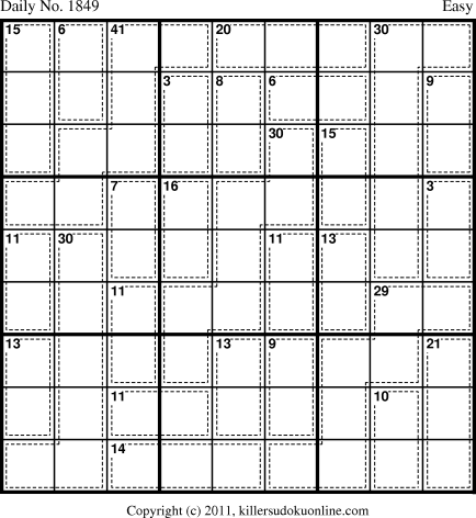 Killer Sudoku for 1/10/2011
