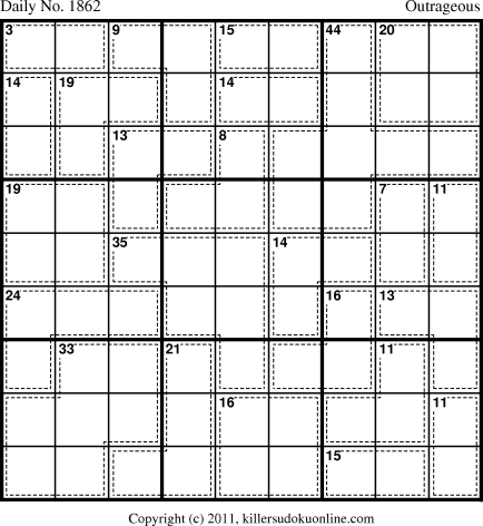 Killer Sudoku for 1/23/2011