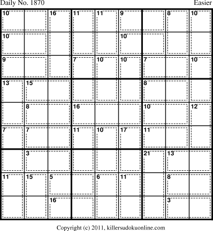 Killer Sudoku for 1/31/2011