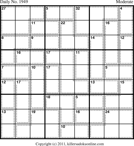 Killer Sudoku for 4/20/2011
