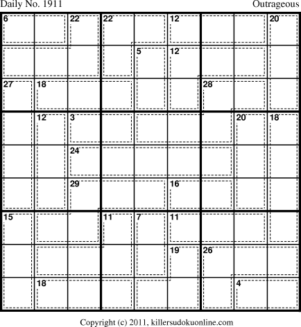 Killer Sudoku for 3/13/2011