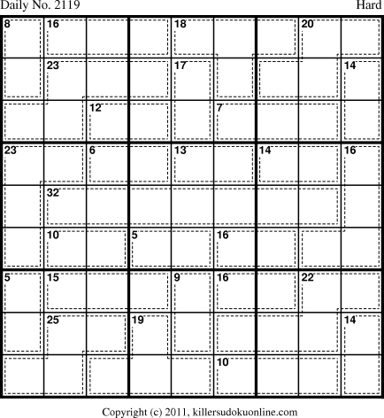 Killer Sudoku for 10/7/2011