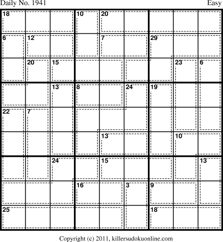 Killer Sudoku for 4/12/2011