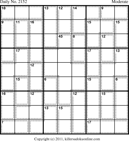 Killer Sudoku for 11/9/2011