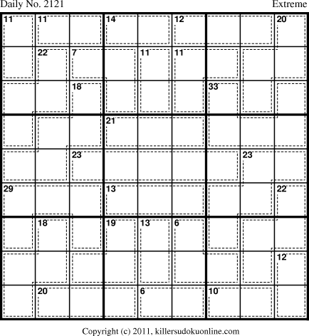 Killer Sudoku for 10/9/2011