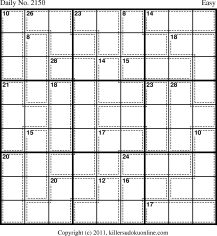 Killer Sudoku for 11/7/2011