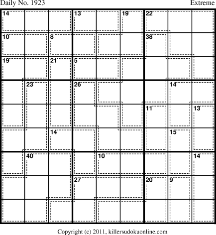 Killer Sudoku for 3/25/2011