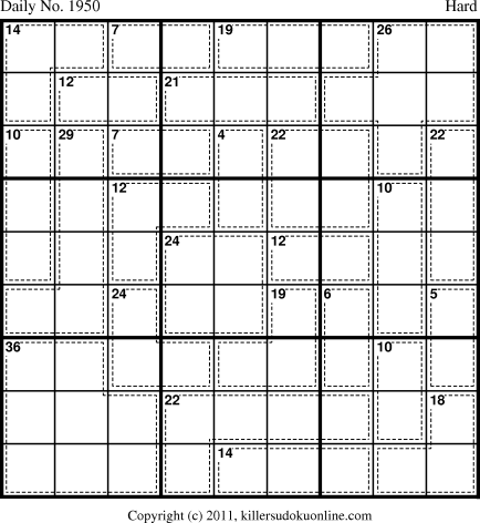 Killer Sudoku for 4/21/2011