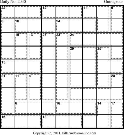 Killer Sudoku for 7/10/2011
