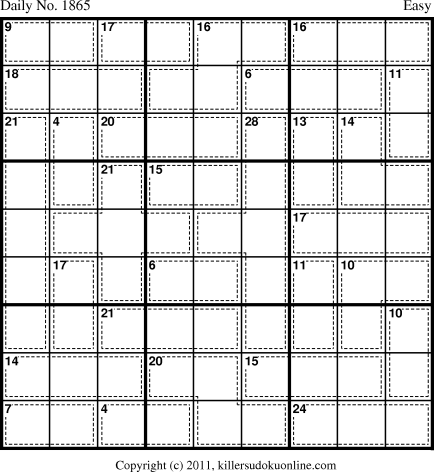 Killer Sudoku for 1/26/2011