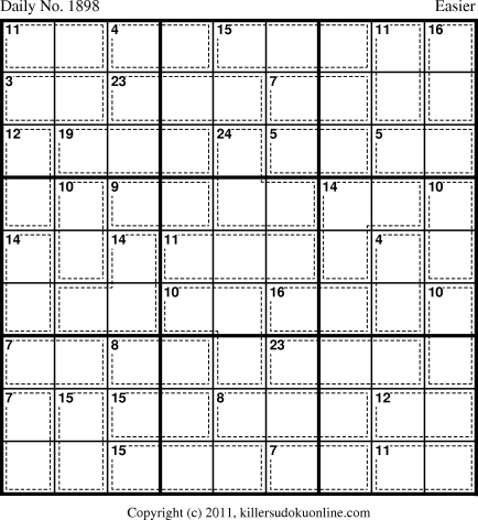 Killer Sudoku for 2/28/2011