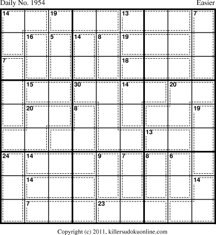 Killer Sudoku for 4/25/2011