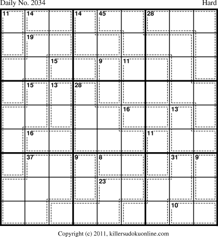 Killer Sudoku for 7/14/2011